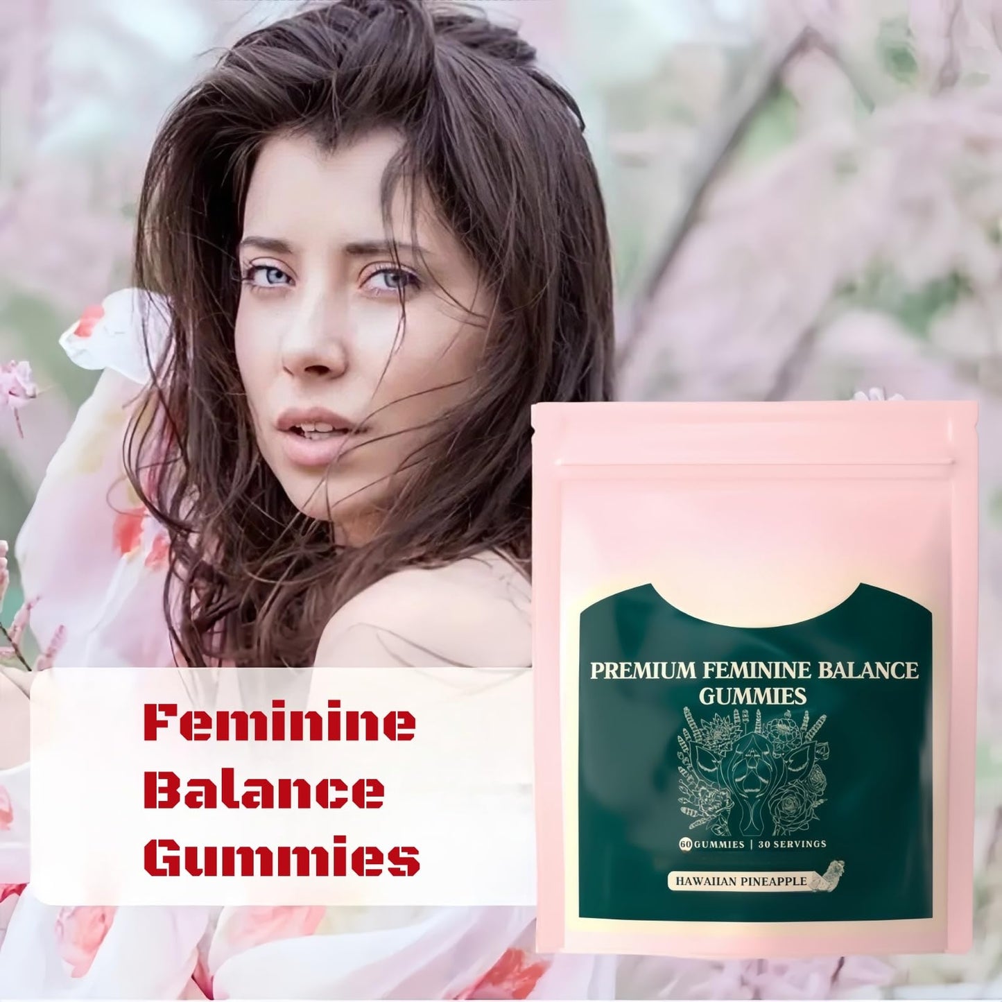 Oumun Feminine Balance Gummies,Premium Feminine Balance Gummies,Hawaiian Pineapple,Collagen Gummies for Women of All Ages,Gummies for Womens in-ti-Mate