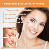 Polypeptide Anti Wrinkle Cream, Firming Anti Aging Face Cream, Skin Care Facial Moisturizer, Face Moisturiser Reduce Fine Lines, Moisturiser Face Women Face Care,Even Skin Tone (50g)