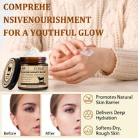 Whipped Tallow Cream for Face & Body - 100% Grass-Fed Beef Tallow, Natural Honey & Beeswax Moisturizer, Deep Hydration & Nourishment, Oil-Free & Unscented, Fast Absorbing