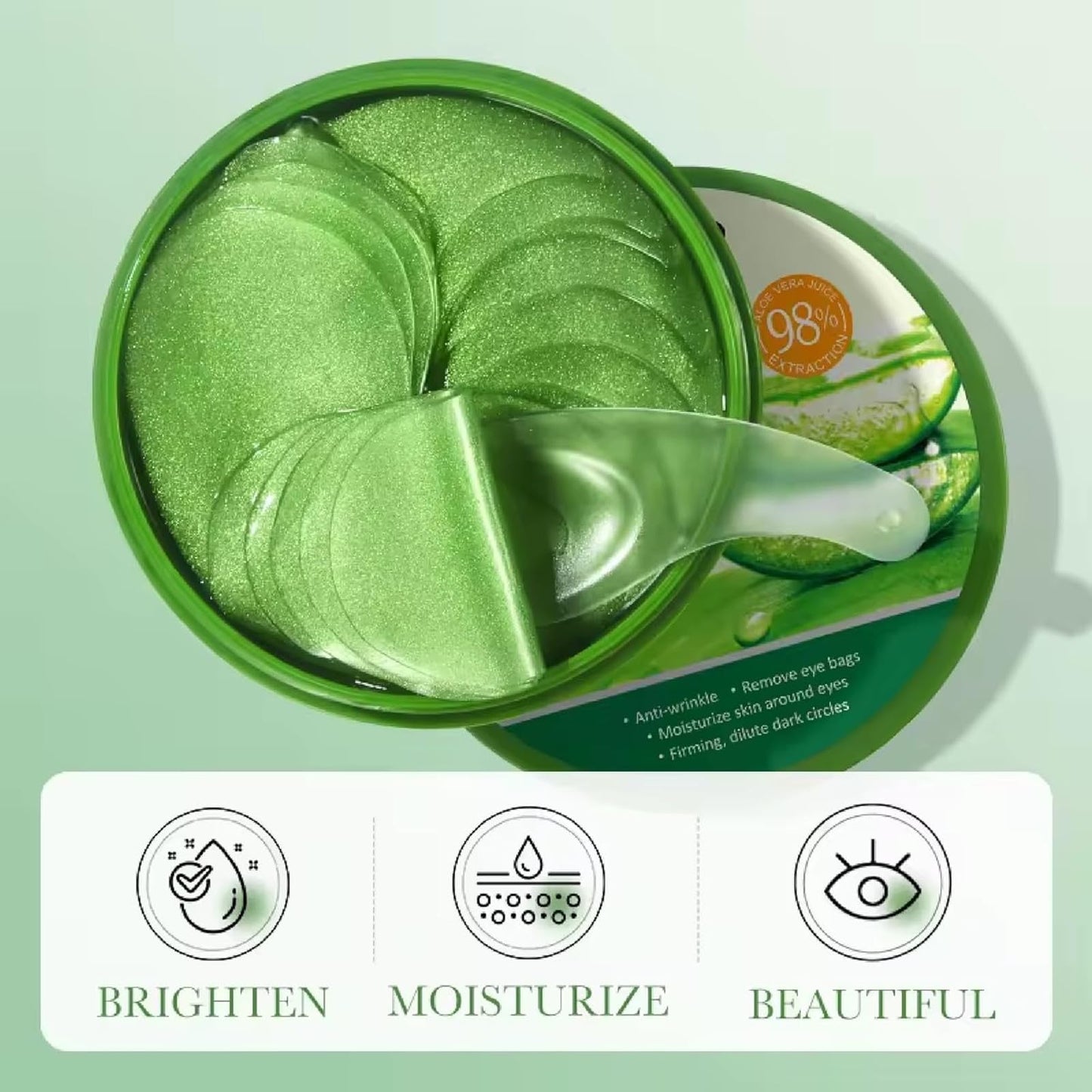 Chenduoran 60Pcs Under Eye Patches,Collagen Patches Eye Masks, Aloe Vera Gel Eye Mask Skin Care,for Puffy Eyes Dark Circles Eye Bags, Anti Wrinkle, Hydrating,Skincare,for Men and Women