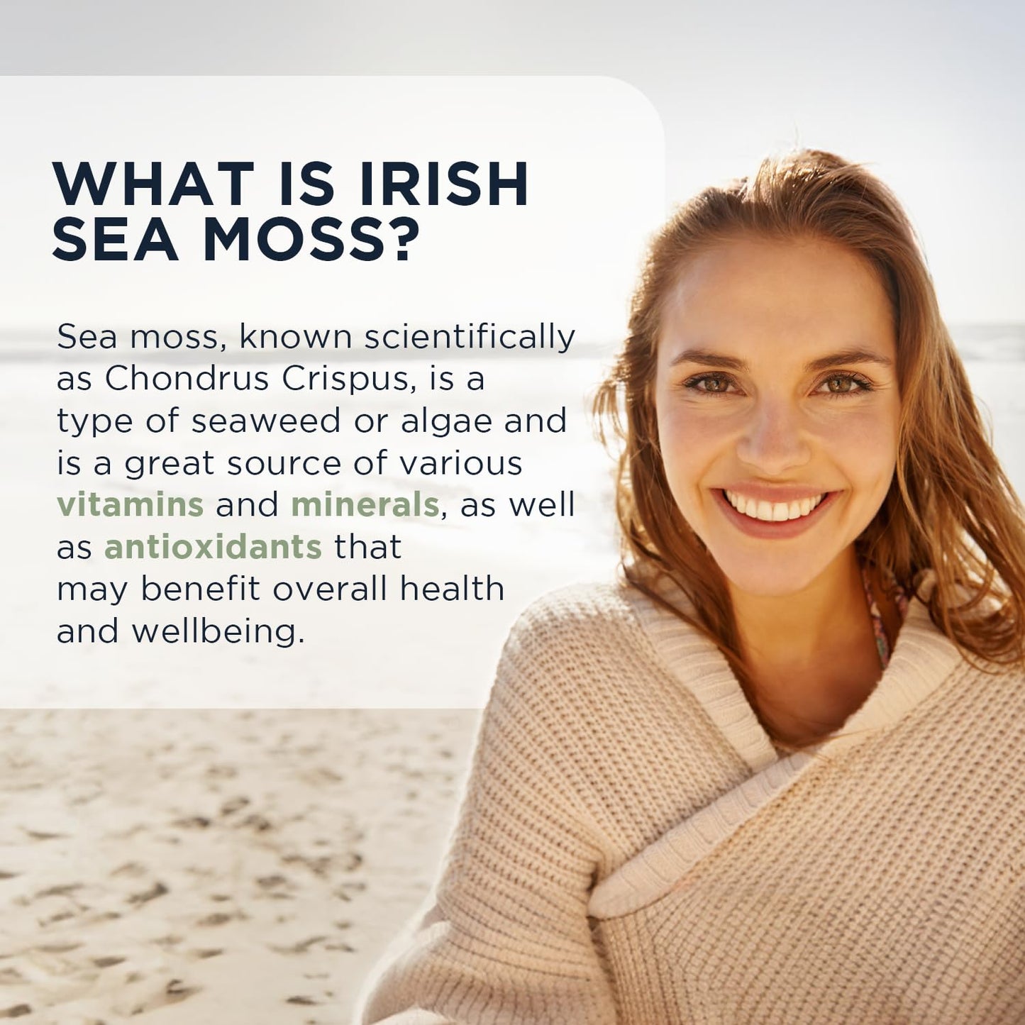 Irish Sea Moss Supplement Liquid Drops - High Strength of 96,000mg per 60ml Bottle at 4X Concentration - Vegan - 2 Month Supply of Premium Sea Moss Extract - Made in UK by Core Nutrition (Single Pack)
