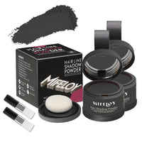 Mifeloy MIFELOY 2 Set Root Cover Up Powder, Black, Touch Up Hair Color for Grey, Instantly Coverage Dye for Thinning Grays Hairline, Roots Concealer for Beard Line Eyebrow, Shadow Conceals Hair Loss