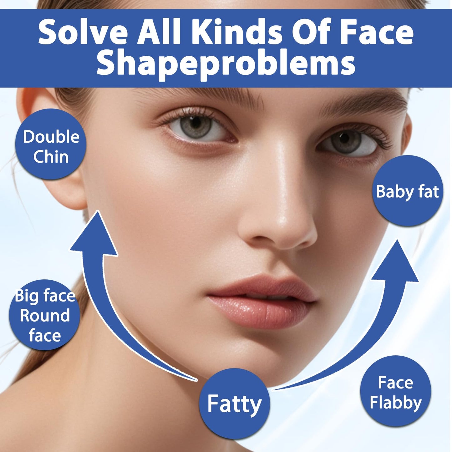 GMHLLES 3 Pieces Chinology Double Chin Lifting Mask, Chin Lift Mask, Moisturizes and Tightens the Skin, the Texture Is Light and Fits the Skin, and Changes the Jawline