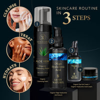 SatinNaturel Organic Eye Cream 30ml - Anti Wrinkle & Dark Circles Under Eye Treatment Women with Hyaluronic Acid, Vitamin E & Aloe Vera - Natural Face Lift & Rejuvenated Look - Eye Care Products by Satin Naturel