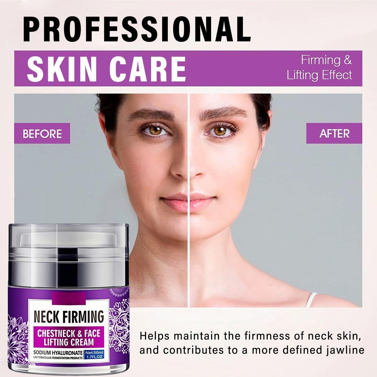 Face & Neck Cream with Collagen - A Moisturizer Infused with Collagen, Aiming to Support Skin's Natural Firmness and Hydration, Suitable for the Face and Neck Area