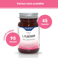 Quest L Plantarum Probiotic Capsules 2 Billion CFU for Immune & Digestive Support. Helps Restore Gut Friendly Bacteria & Regulate Immune Responses. Vegan & Gluten Free (45 Capsules)