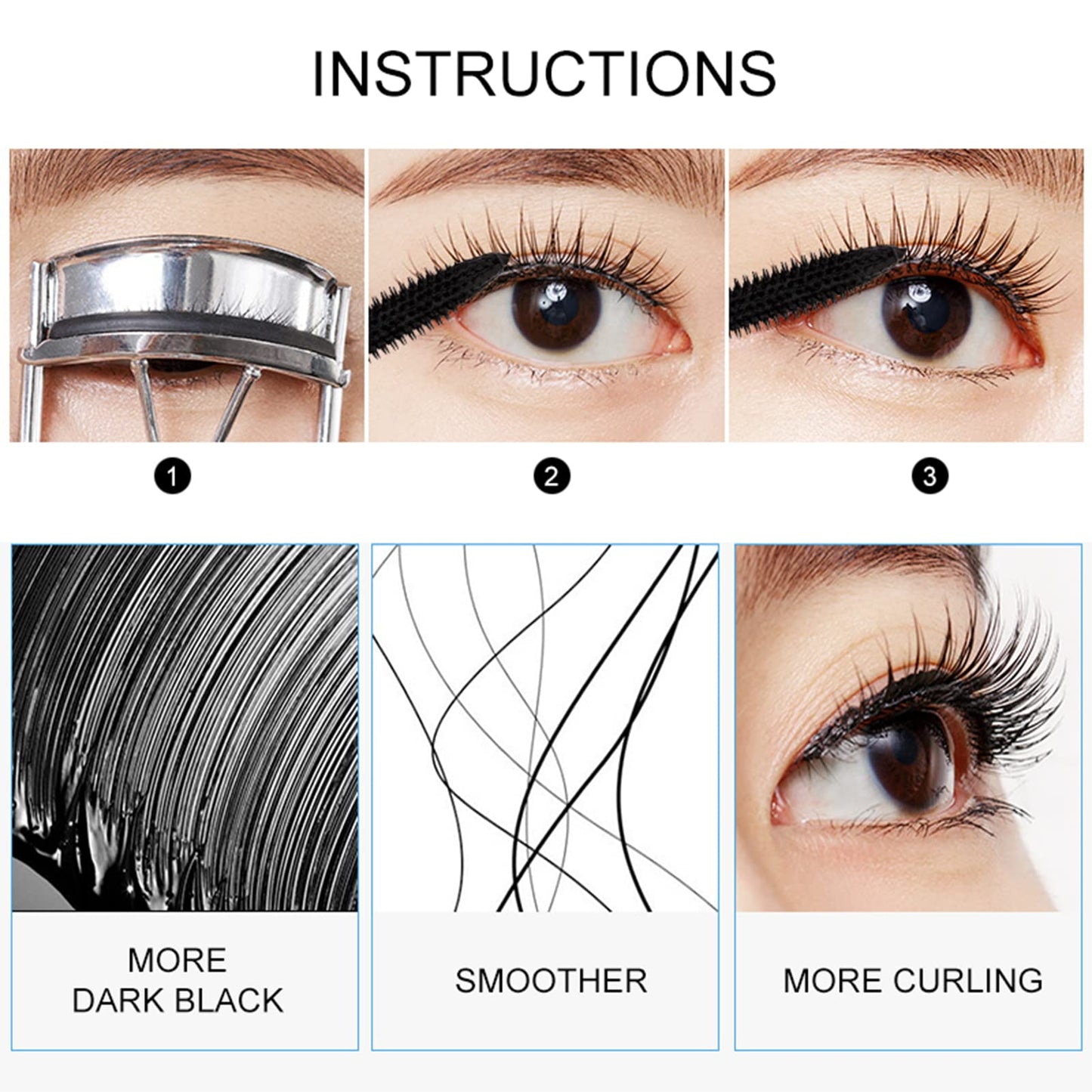 Maggidea Prime-Lash Mascara for Mature Ladies - 2pcs Prime-lash Mascara for Seniors with Thinning Lashes Waterproof Mascara - No Clumping No Smudging No Flaking - Mascara for Mature Ladies