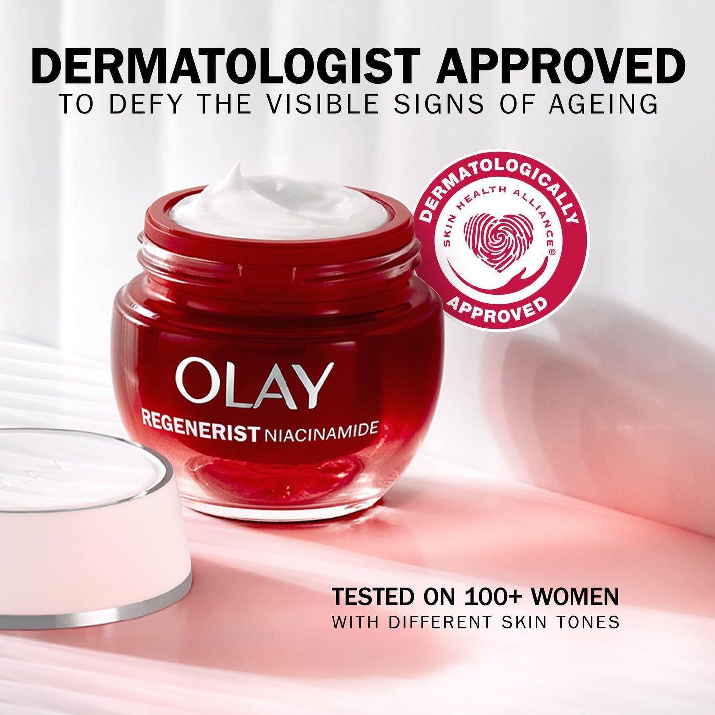 Olay Regenerist Niacinamide Night Cream Face Moisturiser, Skincare with Niacinamide 99% Purity, Antioxidant Vitamin E and Shea Butter. Anti Aging Skin Care: Renews, Firms and Hydrates. 50ml