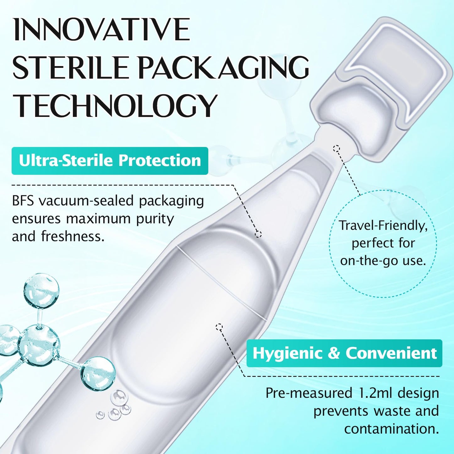 3% Hyaluronic Acid Serum Ultra-Hydrating Vials, 30Pcs Hyaluronic Acid Tubes, Deep Hydration Essence, Anti-Aging Serum for Face Single-Use Vials Skincare, Lasting Moisturizing,Firming Skin