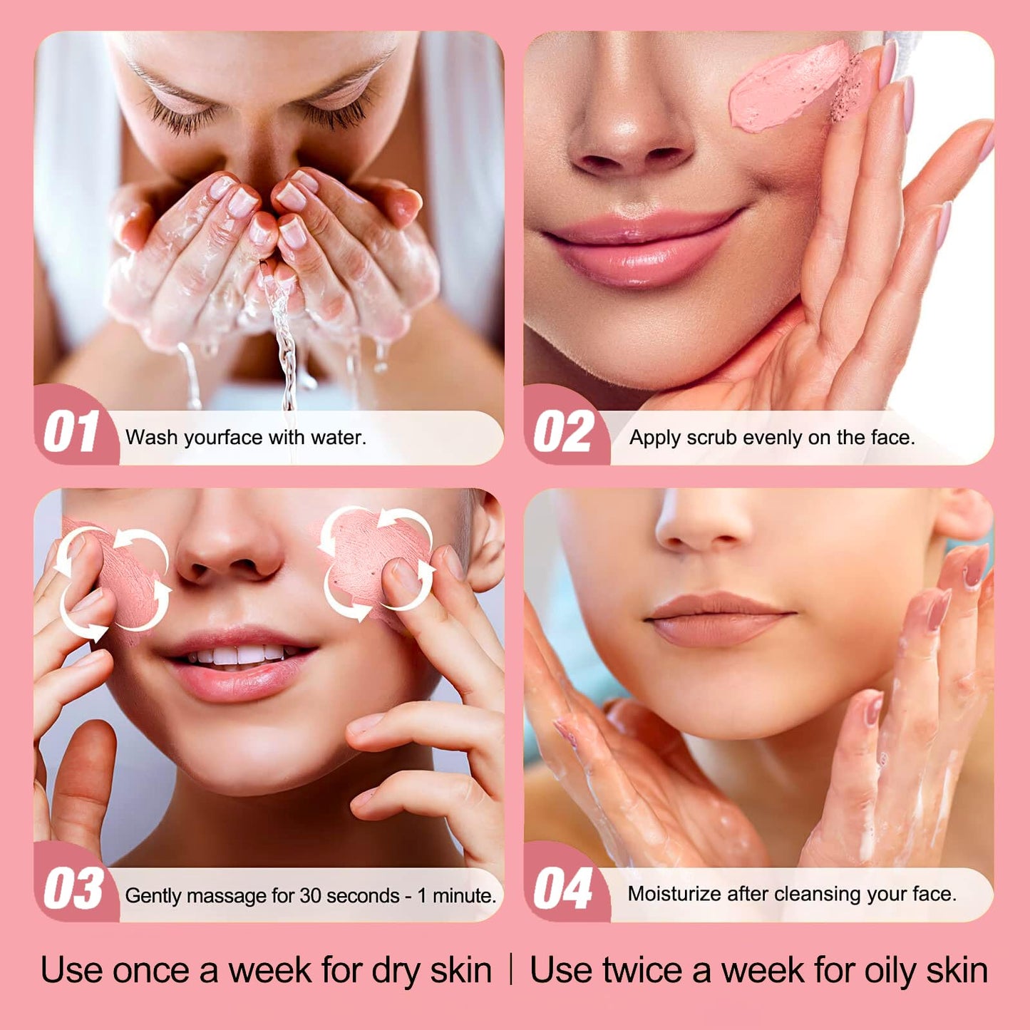 IZBEAUVO Face Scrub with Retinol and Vitamin E - Exfoliating Face Wash Scrub, Face Exfoliator, Face Scrub for Women, Gentle Facial Scrub Cleanser for Peeling Brightening, Blackheads & Acne, Hydrating Skin