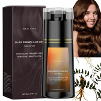 SingHao Polar Hair Dye Shampoo,3 in 1 Sha/mpoo for Color Treated Ha/ir,Nova Hai/r D/ye Sham/poo,Dark Brown Hai/r Dy/e Permanent,H/air D/ye Care,Ha/ir Care Instant Dy/e Shamp/oo,H/air Color Sh/ampoo#Dark Brown