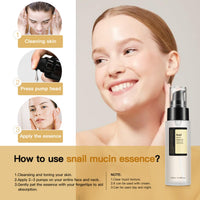Tongyend Snail Repair Essence, Snail 96% Mucin Power Repairing Essence, Hyaluronic Acid Serum for Face, Hydrating Serum for Face with Snail Secretion Filtrate for Dull & Damaged Skin