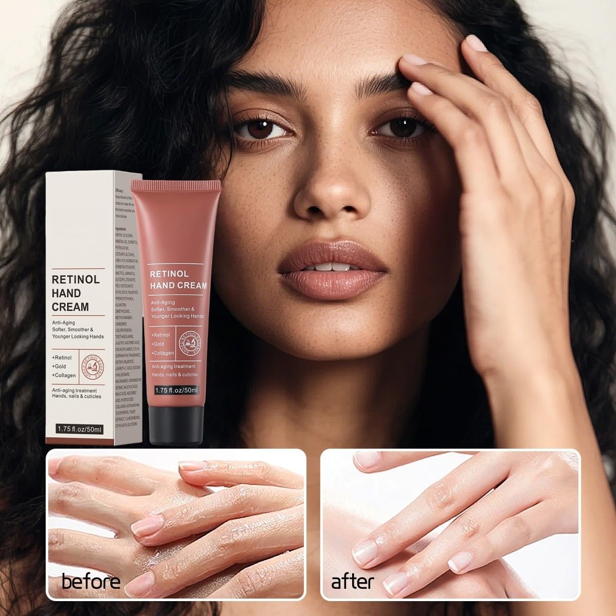 1PCS,Retinol Hand Cream,Retinol Anti-Aging Hand Cream,Intense Moisture Ha/nd Cre/am,H/and Crea/m for Very Dry Han/ds,Anti Aging H/and Cre/am,Han/d Repair Cr/eam,Intense Ha/nd C/ream