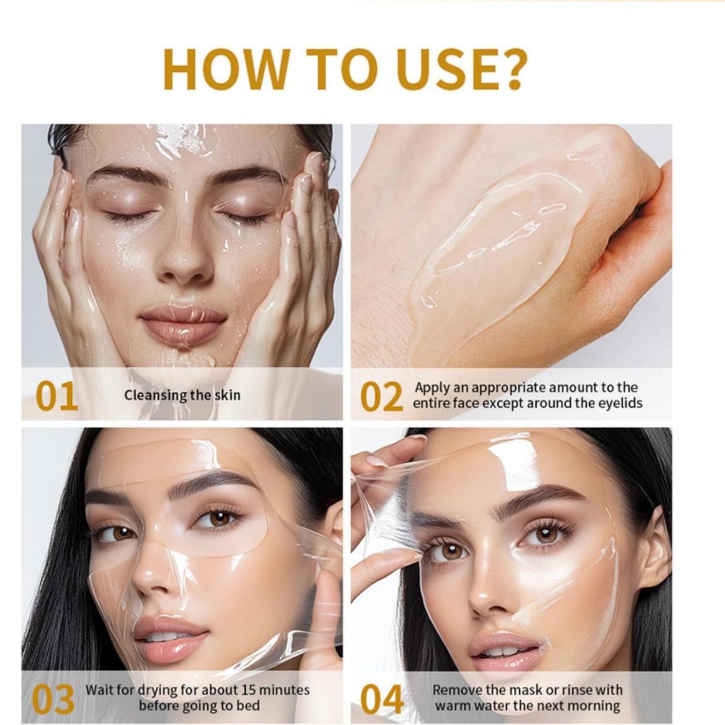 Koj-Ic Acid Turmeric Collagen Night Wrapping Mask,Turmeric And Koj-Ic Acid Face Mask,Turm-Eric Face Ma-Sk,Overnight Brightening Fa-Ce Ma-Sk,Nourishes Dull Uneven Skin&Improved Elasticity,Deep Hydrat