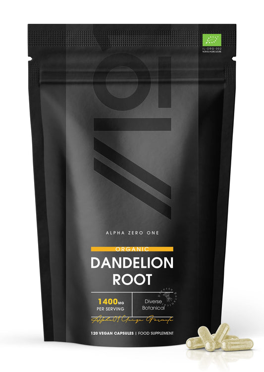 Organic Dandelion Root 1400mg - High Strength Taraxacum Officinale - Non-GMO, Gluten Free, Halal. ֿ120 Vegan Capsules