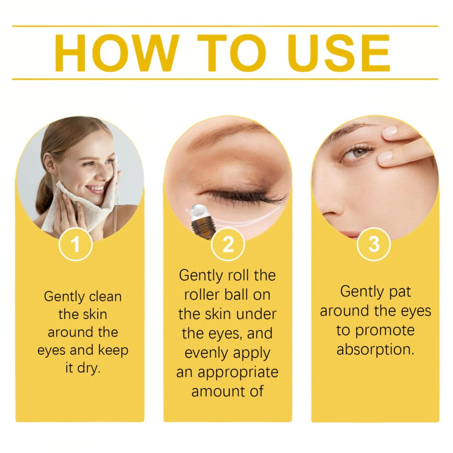 Jinjiar Rollerball Castor Oil,Castor Oil and Frankin-cense Eye Roller Ball Oil,Eye Cream for Dark Circles and Puffy Eyes,Rollerball for Eyes,Castor Oil for Skin,Eye Cream Anti Aging,Castor Oil Eye Roller