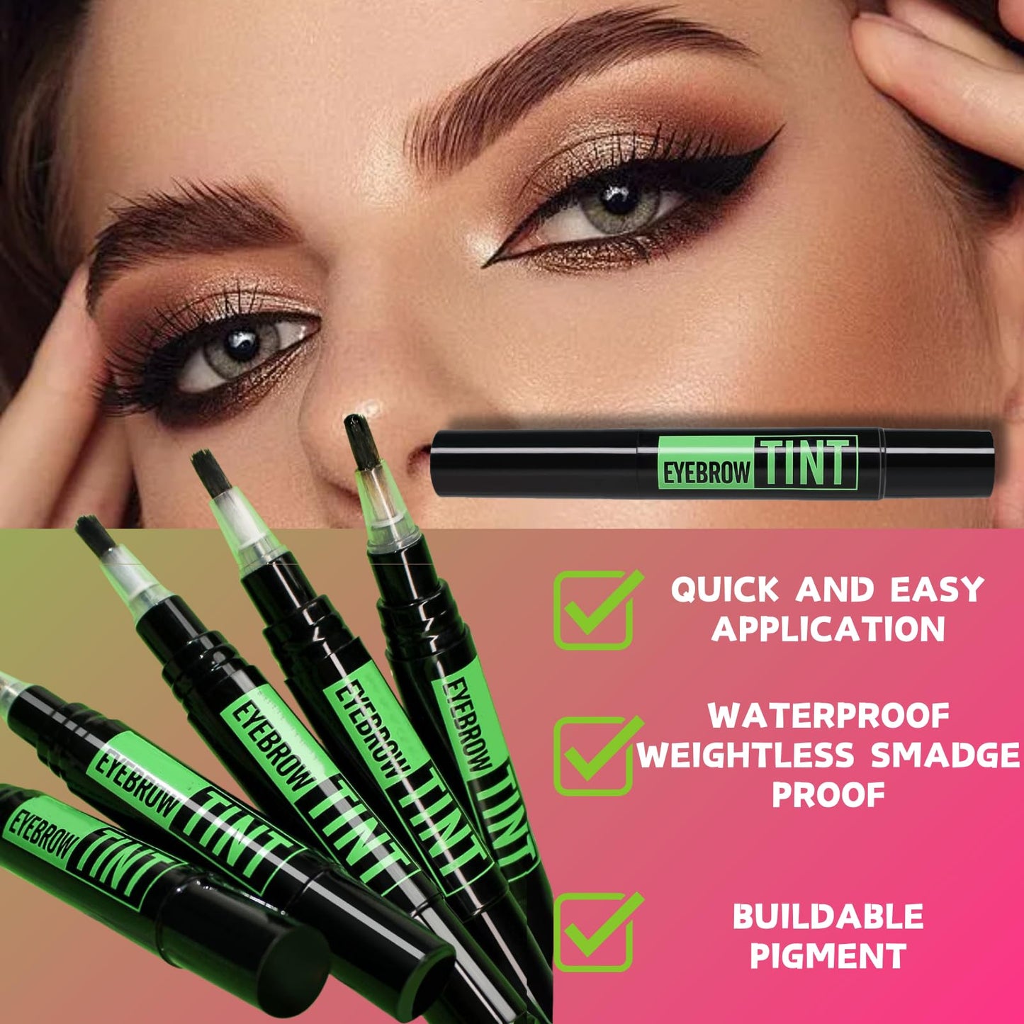 SHEBEEDO Eyebrow Tint Semi-Permanent Eyebrow Dye Professional Formula Brow Tint Eyebrow Dye Kit For Natural Looking Brows Visible Results In 3 Seconds, Up To 10 Day Eye Brow Tint Kits