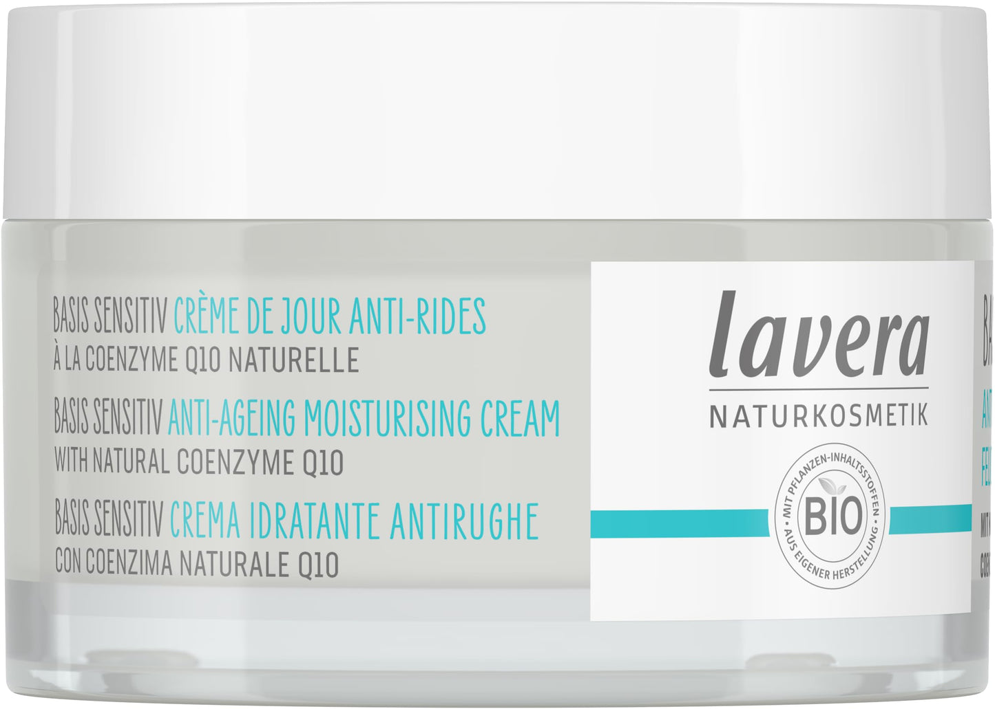 lavera Moisturising Cream Q10 - Reduces Wrinkles - Moisturising - Anti-Ageing Day Cream - Organic - Vegan - Certified Natural Cosmetics - Natural - Face Cream - Pack of 1-50 ml
