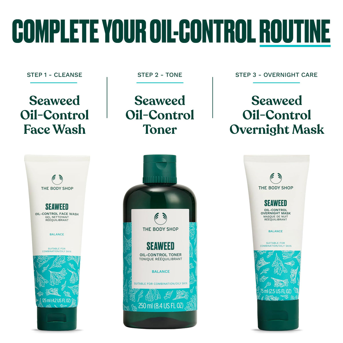 NEW! The Body Shop Seaweed Oil-Control Face Wash 125ml