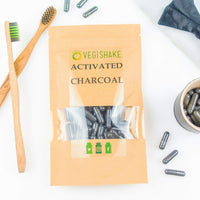 Activated Charcoal HPMC Capsules 500mg Cleanse Detox Digestion Toxins Bloating Vegan Halal Kosher (90 Capsules)