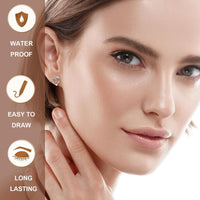 Shengqialun Eyebrow Pencil Light Brown, Microblading Eyebrow Pen Waterproof And Long-Lasting, Brow Pencil With Micro-4 Fork Tip, Precise Microblade Eyebrow Pen Duel-Ended 2 In 1 Naturally
