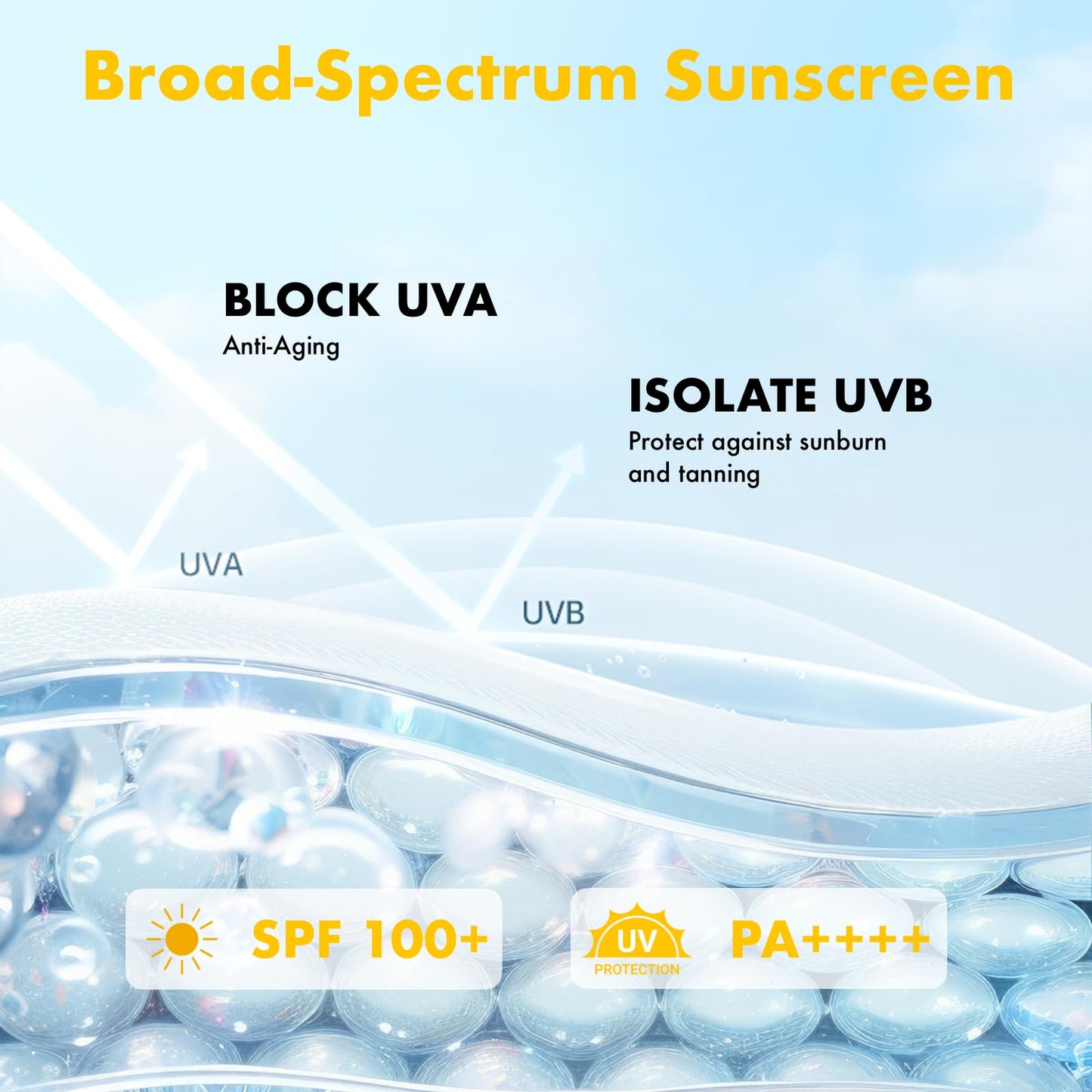 CTUBLIAUNX Factor 100 Sun Cream Face & Body - Ultra High Protection Sunblock Against UVA/UVB, Non-Greasy SPF 100 Sunscreen Lotion for Daily Use