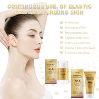 2 PCS AH-8 Firming Neck Cream and Care Stick, Firming Lifting Neck Cream with Hexapeptide, Tighten And Lift, Reduce Fine Lines and Double Chin, Lift Sagging Skin (30g + 50g)