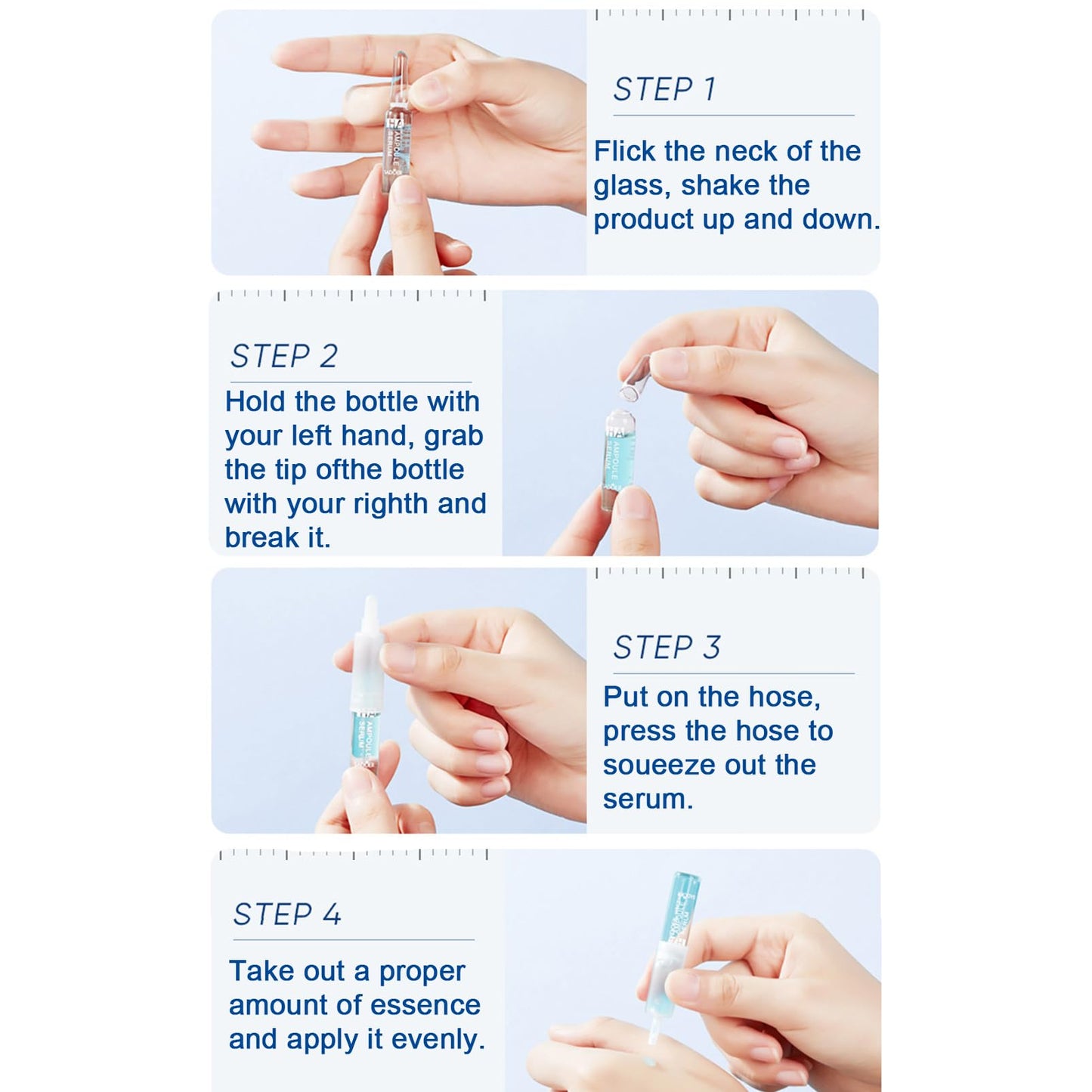 Hyaluronic Acid Concentrated Ampoules For Face Serum,Deeply Moisturize,Hyaluronic Acid Serum For Face,Face Care For A Natural Face Lift,Face Serum For Women & Men -7x2ml Ampoules.