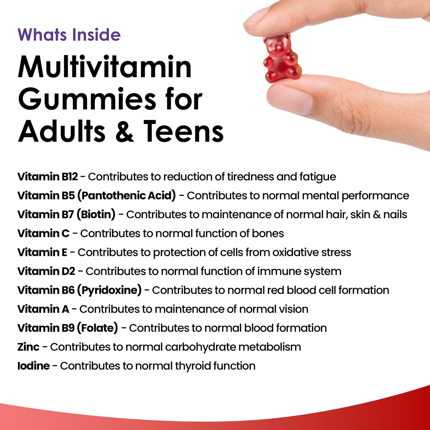 Chewable Vegan Multivitamin Gummies - Non Sugar Coated, Gluten Free, Non-GMO Multivitamins for Men and Woman - Fortified with Vitamins C A D E B Biotin, Folate, & Zinc