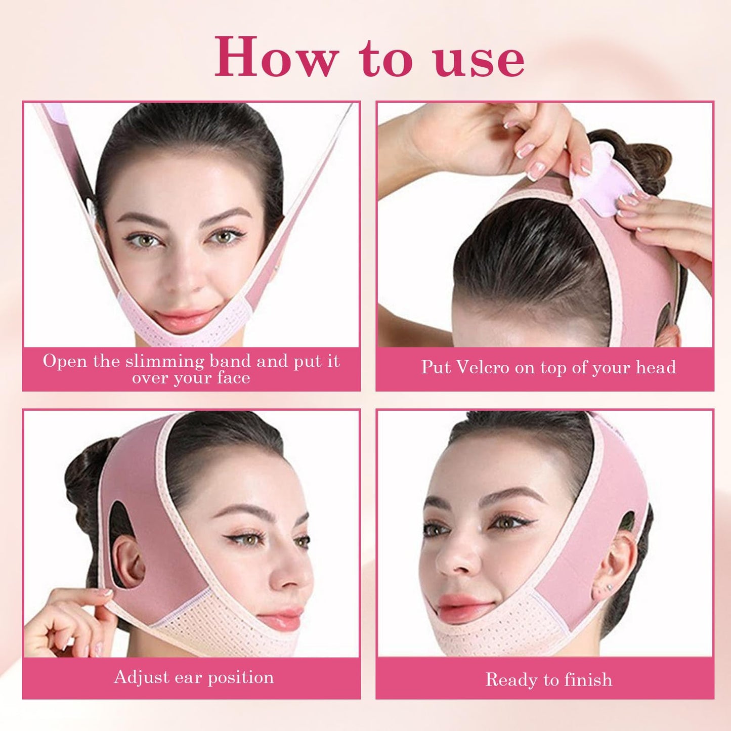 Bettinay double chin Lift Mask with 2 Gel Mask, Reusable V Line Face Lifting Chin Strap for Women Men