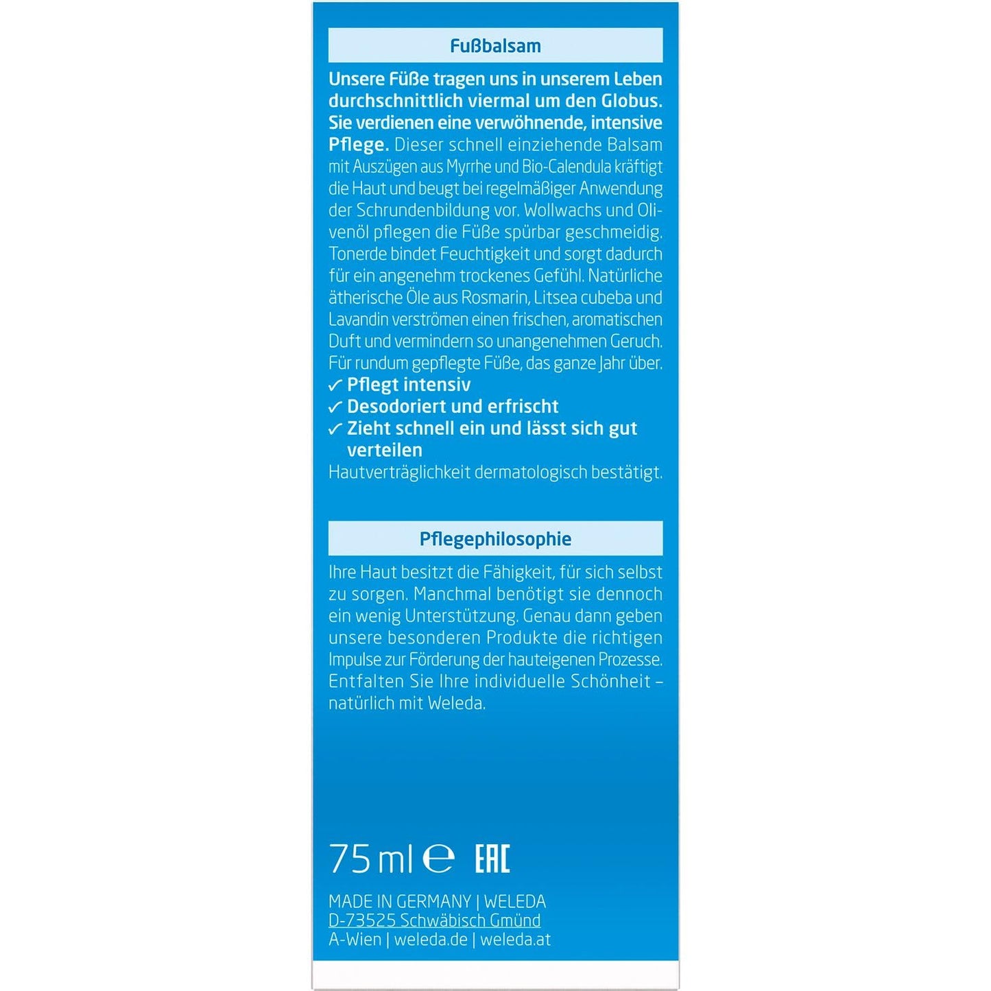 Weleda Foot Balm 75ml X 2 (Pack of 2)