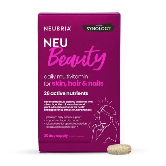 NEUBRIA NEU Beauty Multivitamin & Collagen for Skin, Hair & Nails – Botanicals, Biotin, & Antioxidants – Supports Anti-Ageing, Hydration & Elasticity, Wrinkles, Hair Growth Supplement – 30 Tablets