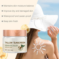 Cureluxe Nano Zinc Oxide Sunscreen Cream – Tallow Sunblock Factor 50 for Face & Body – Spf50 Beef Tallow & Zinc Sun Cream – Uva/Uvb Protection – Sunscreen Moisturizer for Outdoor & Travel & Beach