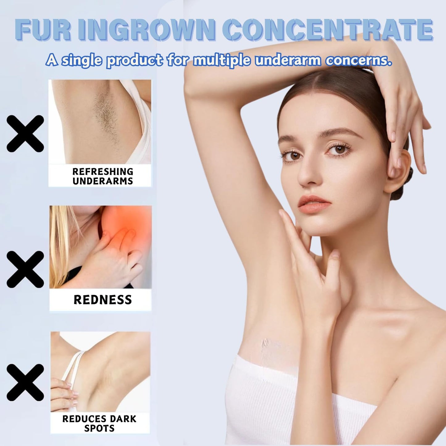 IZBEAUVO 2pcs Razor Bump Smoothing Solution Ingrown Hair Treatment with BHA AHA - High Roller Ingrown Tonic for Underarms Abdomen - Ingrown Hair Serum for Men & Women