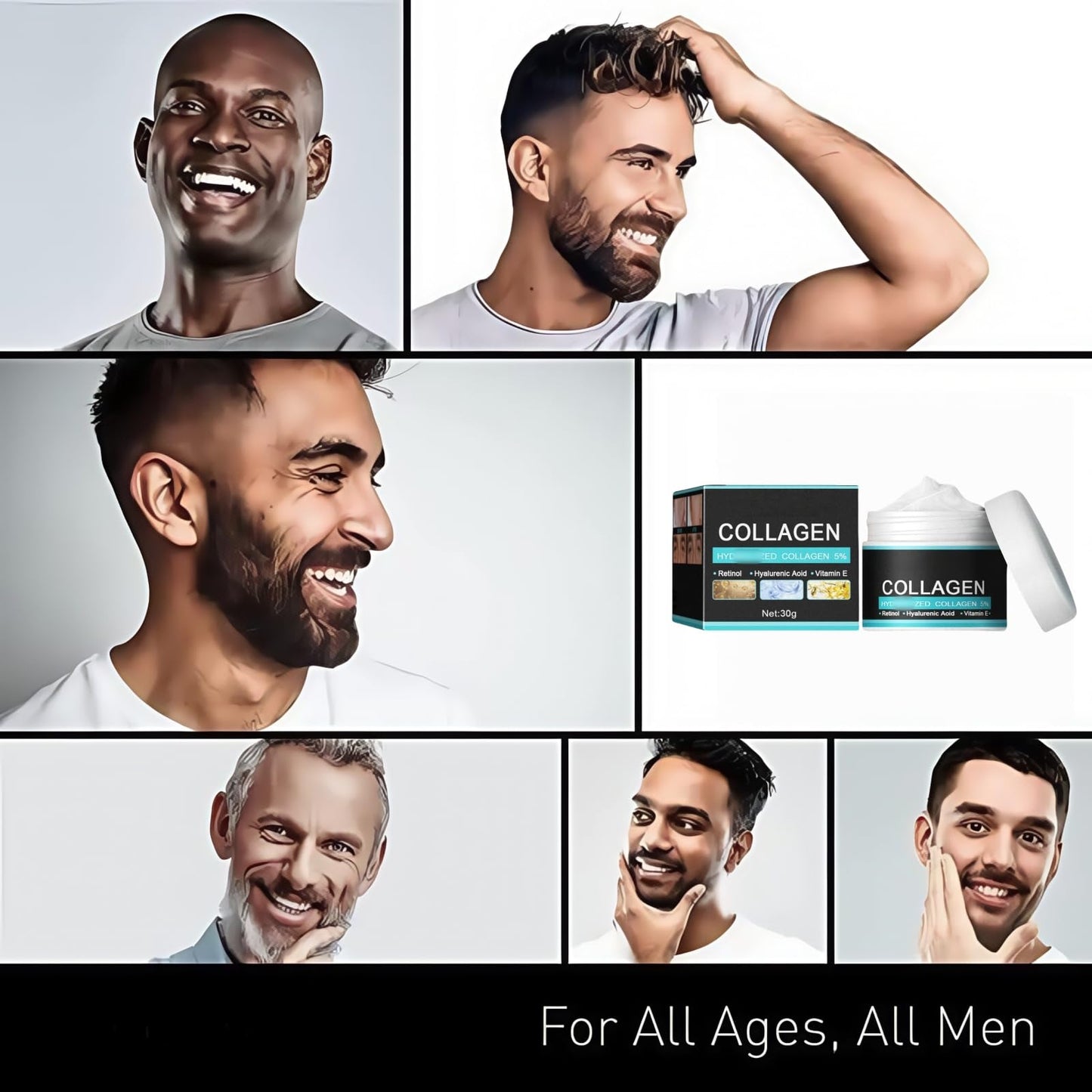 Fankayi Men's Skin Tightening Face Cream,Anti Aging Moisturizer to Reduce Fine Lines and Wrinkles,Facial Cream for Men,Mens Moisturiser Face,Tinted Moisturiser Men,Day & Night Use,Suitable for All Skin Types