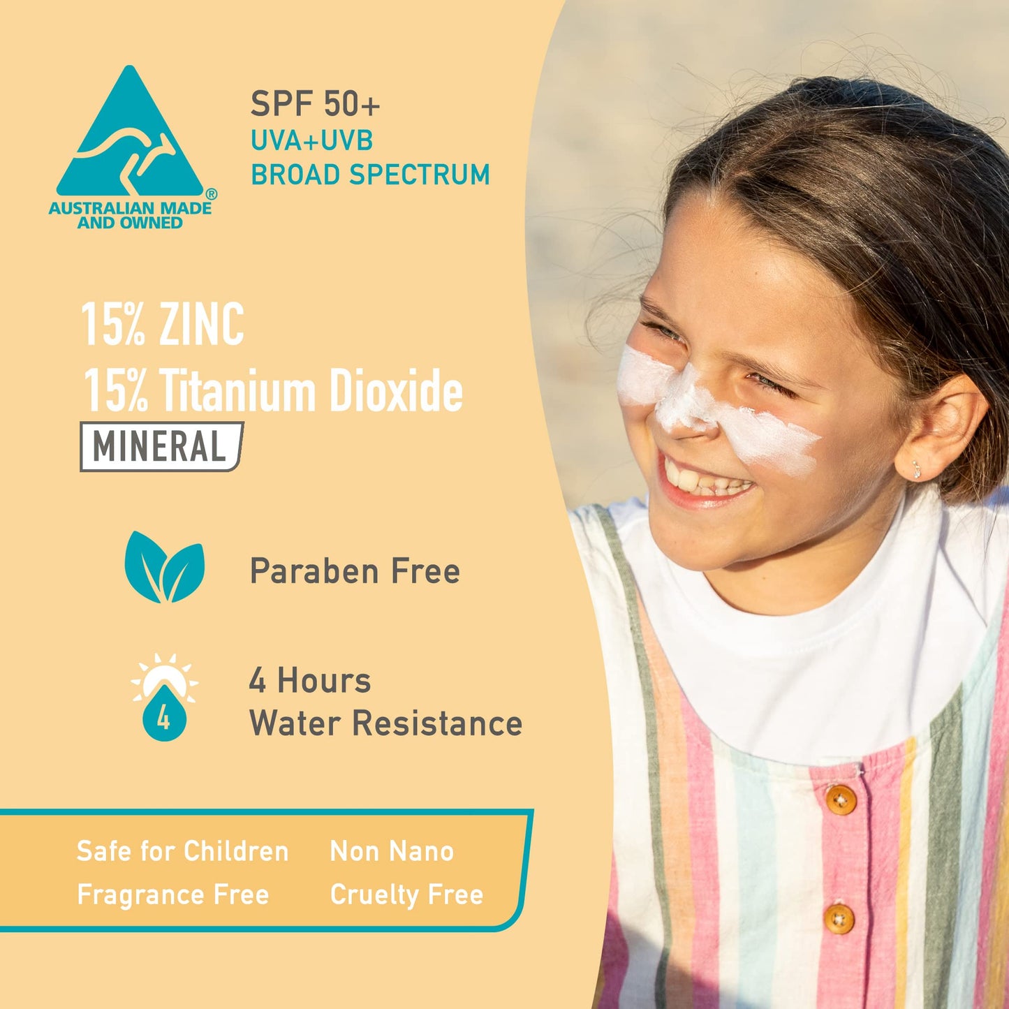 Zinc Sun Stick (Pink, White, Blue) 3-Pack Sunblock Sticks for Face SPF 50 Mineral Sunscreen - Sun Zapper Australian Natural Sunscreen