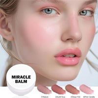 SingHao Miracle Balm Glow Skin Tinted Creamy,Multi Glow Balm,Blush for Cheeks,Blendable Colour Multi-purpose Hydrating Tint for Lips,Face,Cream Blush,Pink Blusher,Cream Contour Pale/tte for Women(#1Natural)