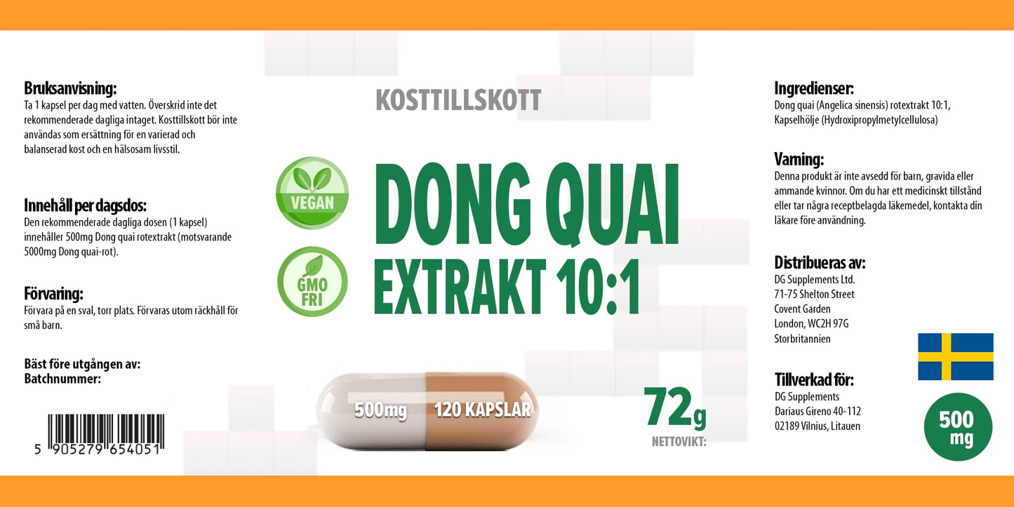 Hepatica Dong Quai 5,000mg | 10:1 Extract (500mg) | 120 Vegan Capsules | High Strength Hormonal & Menstrual Support | 3rd Party Lab Tested