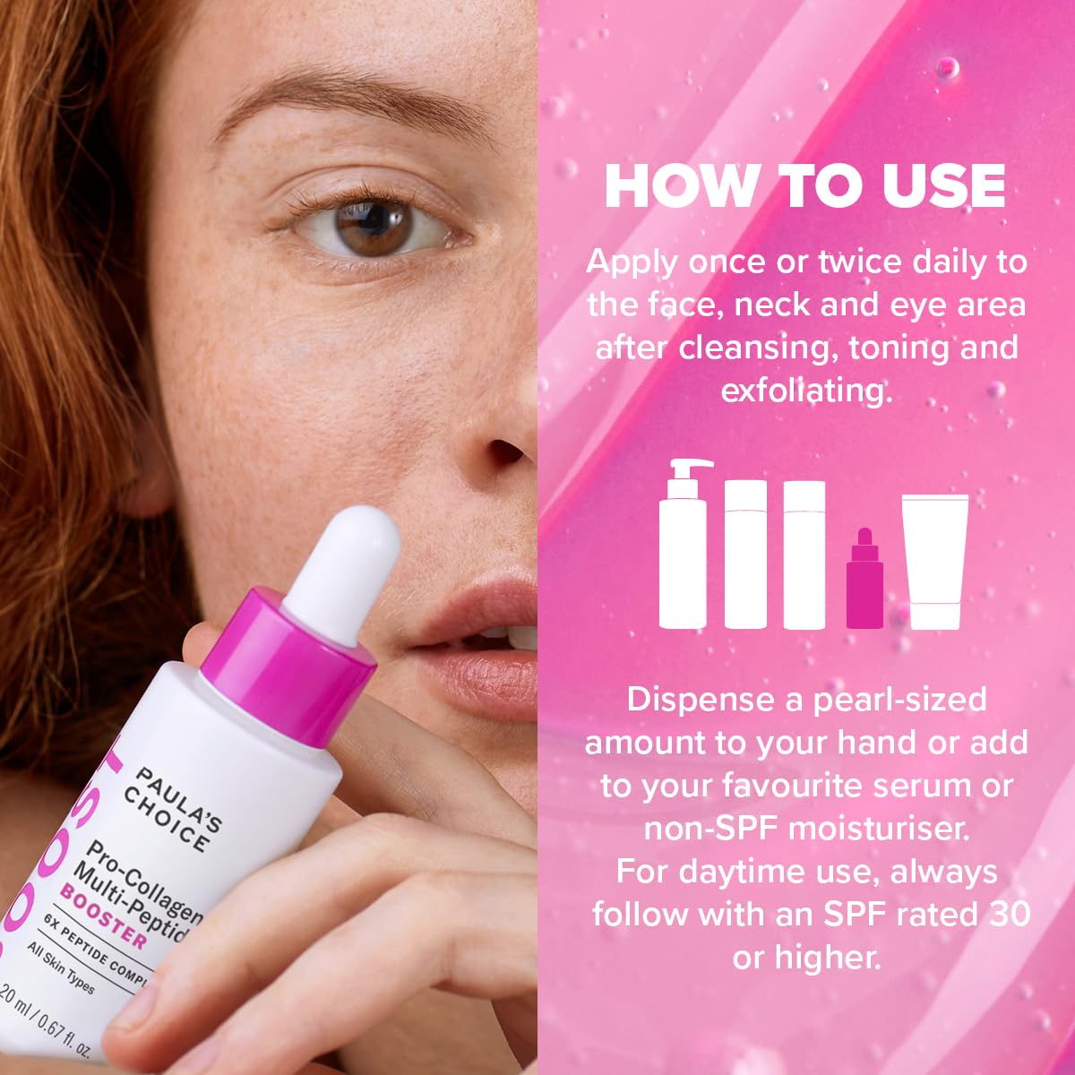 PAULA'S CHOICE Paula's Choice Pro - Collagen Multi-Peptide Booster - Peptide Serum Visibly Smooths Fine Lines & Reduces Wrinkles - with Hyaluronic Acids - All Skin Types - 20 ml