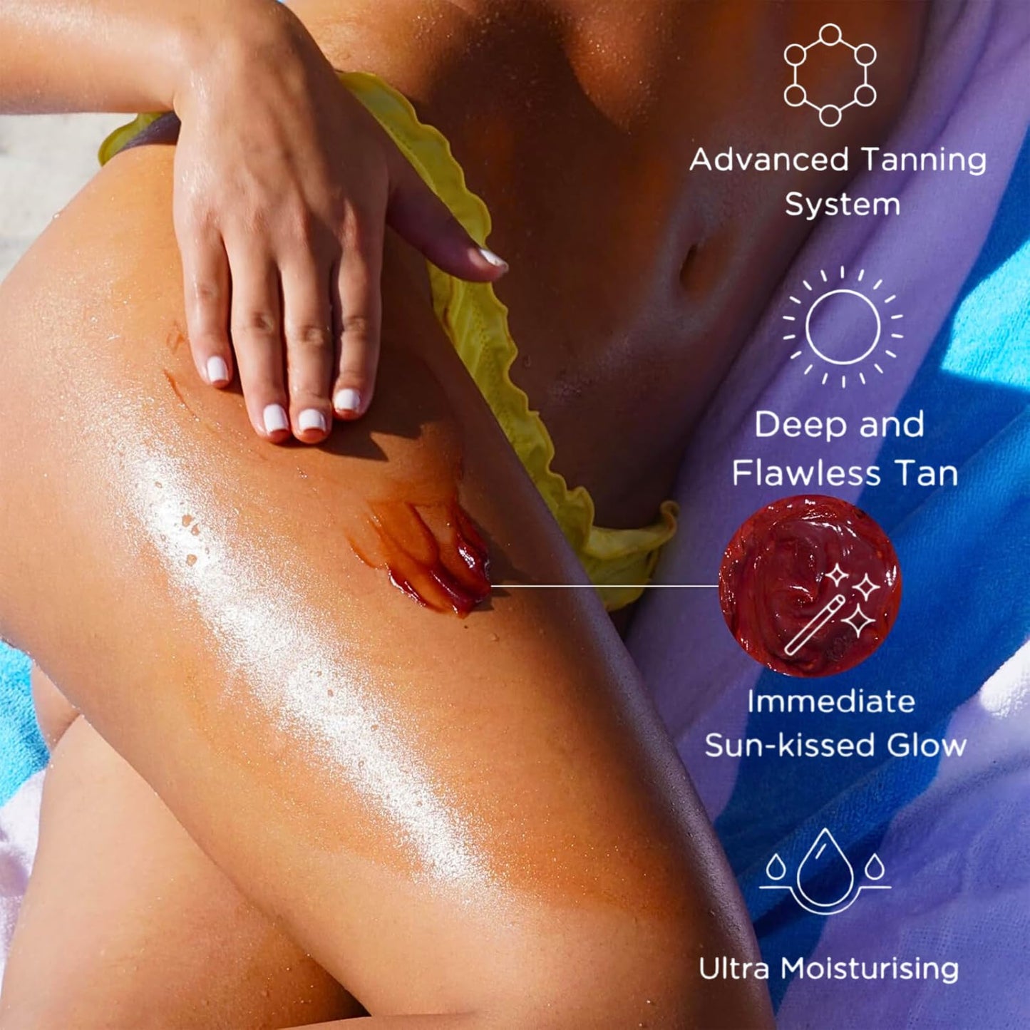 IZBEAUVO Intensive Tanning Gel, Shine Brown Tan Accelerator, Tanning Cream With Carrot, Coconut Oil, Tan Enhancers & Accelerators – Water-Resistant Moisturiser For Sunbeds & Outdoor Sun, Vegan, 150ML