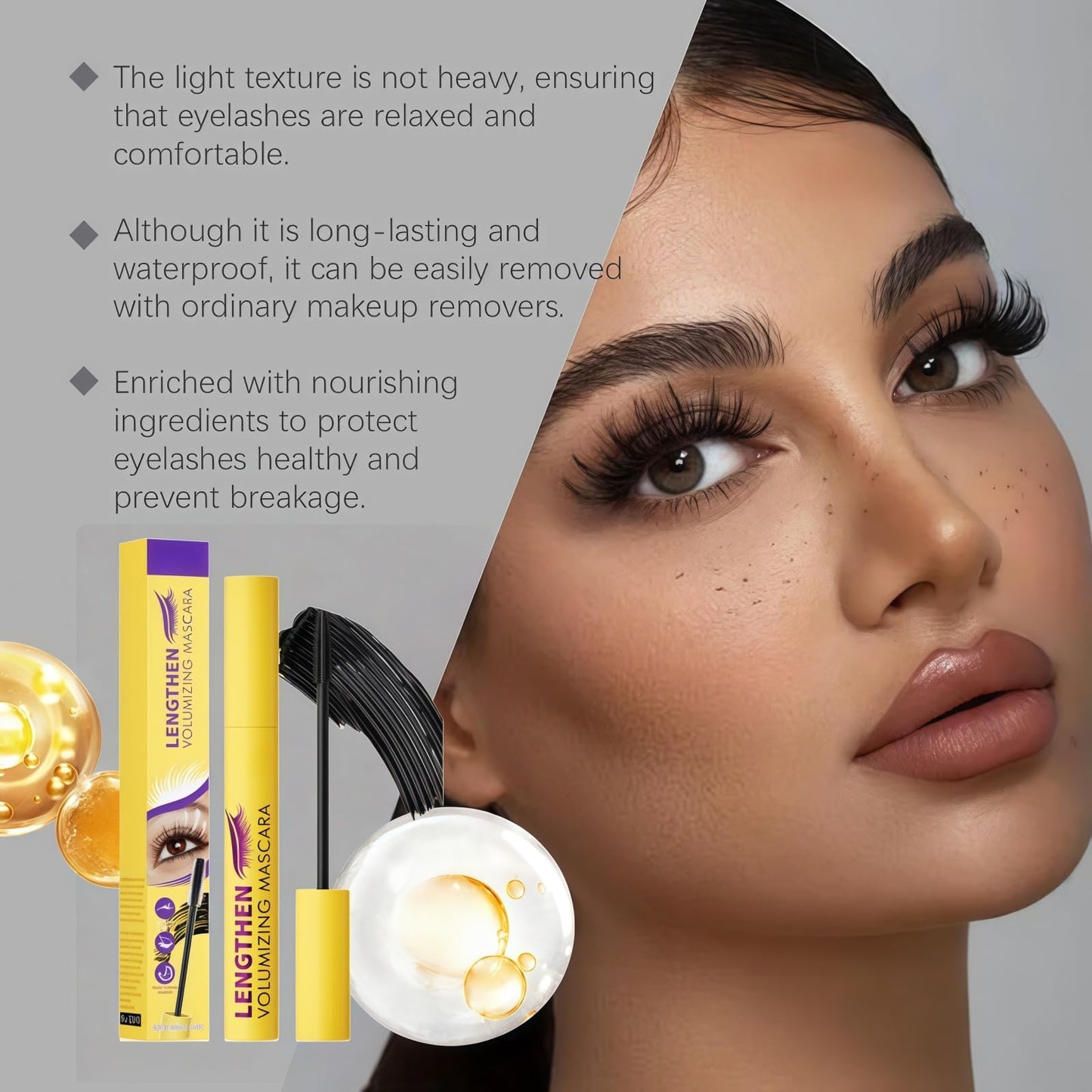 Fankayi Mascara Black Waterproof,Bubble Mascara,Black Silk Fiber Eyelash Masca/ra with Soft Masca/ras Brush,Smudge Proof Long Lasting 4D Silk Fiber Mas Cara for Makeup,Waterproof Masc-ara,Thrive Masc-ara