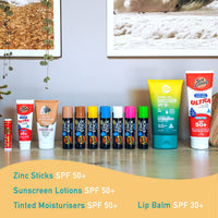 Zinc Sun Stick (Pink, White, Blue) 3-Pack Sunblock Sticks for Face SPF 50 Mineral Sunscreen - Sun Zapper Australian Natural Sunscreen