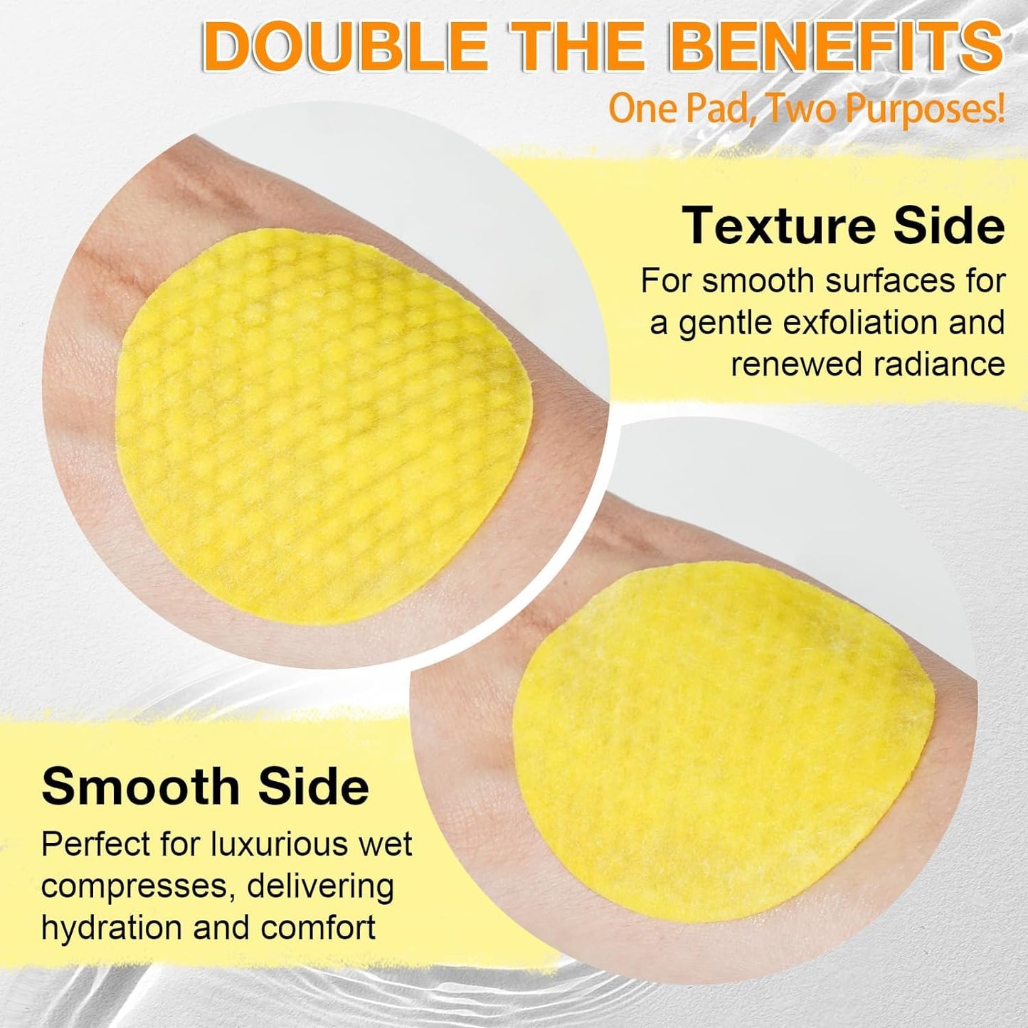 ALLILUYAA 50Pcs Turmeric Kojic Acid Pads,Turmeric Kojic Acid Cleansing Pads, Face Turmeric & Kojic Acid Pads, Turmeric Cleansing Pads for Dark Spots, Turmeric Pads Infused Foaming Exfoliating Pads