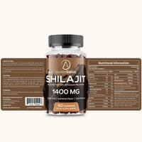 Shilajit Gummies 1400mg, Shilajit Supplement with Chaga and Ashwagandha, Original from Himalayan with Fulvic & Humic Acid and 85+ Minerals, for Energy, Immunity & Focus, Sugar-Free, 120 Gummies