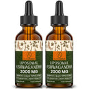 AureaSalus Liposomal Ashwagandha Drops 2000mg, Pure Natural Ashwagandha Extract, Enrich Probiotics & Black Pepper Extract, Stress Relieve Supplements, Increase Energy 60ML (60 ml (Pack of 2))