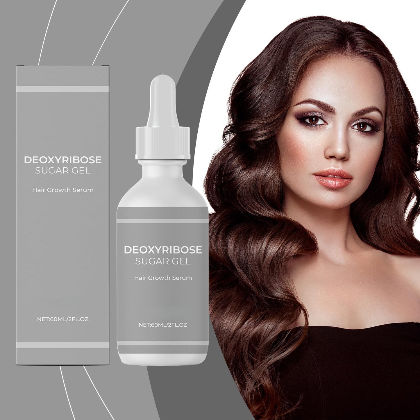 Oumun Deoxyribose Sugar Gel Hair Growth,Sugar Hair Growth Serums,Hair Serum for Hair Gro/wth,Hair Thickening Essence,Ha/ir Breakage Treatment,Ha/ir Oil for Dry Damaged Ha/ir,Deeply Nourish and Repair