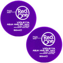 Redone Hair Styling Aqua Wax Violetta 2 x 50ml | Travel Size | Strong Hold | Hair Gel Wax | Ultra Hold | Lavender Scent | Men & Women Hair Wax | Maximum Control 2 PCS