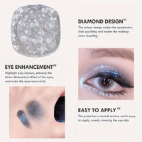 Jinjiar Eyeshadow Palette,Shimmering Creamy Eyeshadow,Glitter Cream Eyeshadow Palette,Eye Shadow Pallets for Women,Make-Up Palettes,Glitter Eyeshadow,Long-Lasting Waterproof Shimmer Eyeshadow,Eye Glitter,(04)