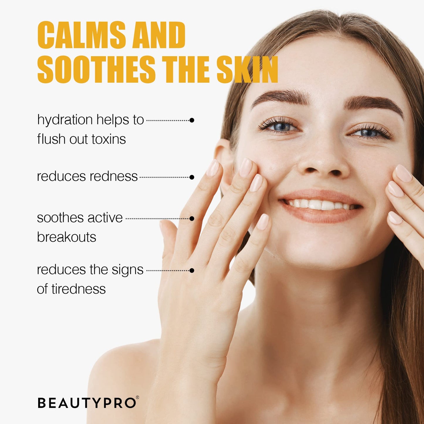 BEAUTYPRO HYALURONIC ACID Daily Hydrating Antioxidant Serum 30ml | 100% Plant Based Skincare Serum | Hydrating, Anti-Inflammatory, & Energising | Soybean & Chamomile |