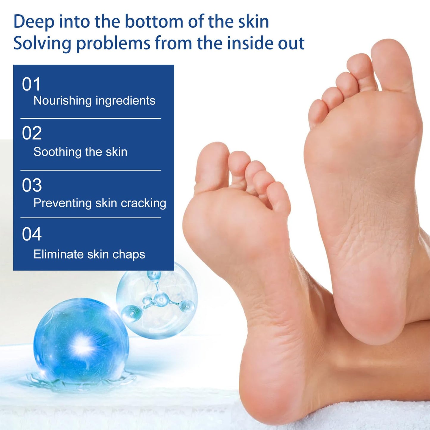 KAYZON 42% Urea Cream, Cracked Heel Balm, Urea Foot & Hand Cream for Dry Cracked, Callus and Dead Skin Remover, Foot Moisturizing Stick for Cracked Heel Treatment Knees Elbows Hands Repair, Feet Lotion